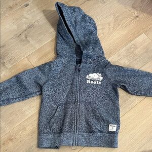 Roots Kids Charcoal Zip-Up Hoodie